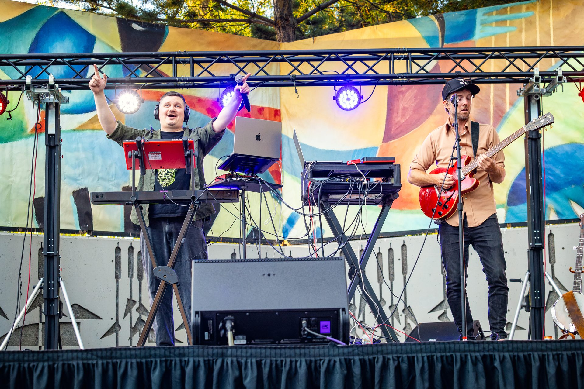 Moontricks performing on the Munch & Music stage in Drake Park, Bend